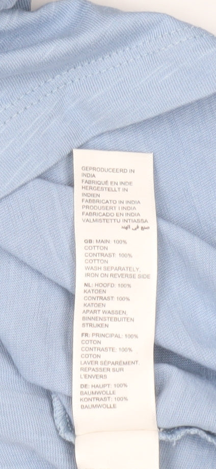 Fat Face Women's Blue V-Neck Long Sleeve Top Size 8