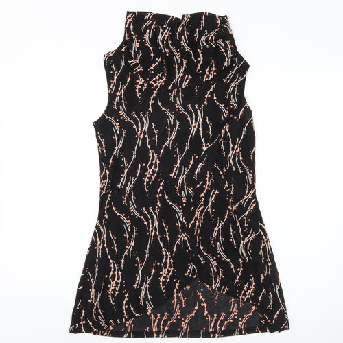 Izabel London Women's Black Floral Sleeveless Top
