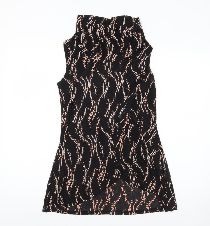 Izabel London Women's Black Floral Sleeveless Top