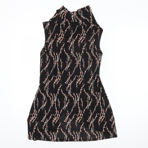 Izabel London Women's Black Floral Sleeveless Top