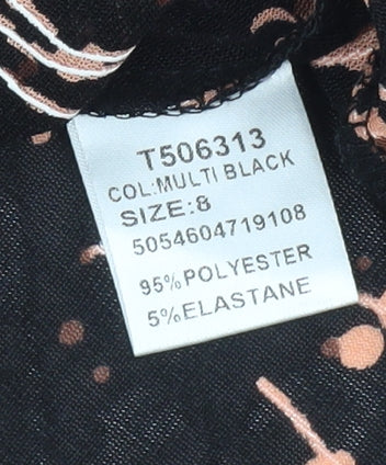 Izabel London Women's Black Floral Sleeveless Top