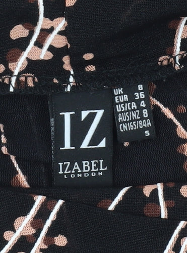 Izabel London Women's Black Floral Sleeveless Top