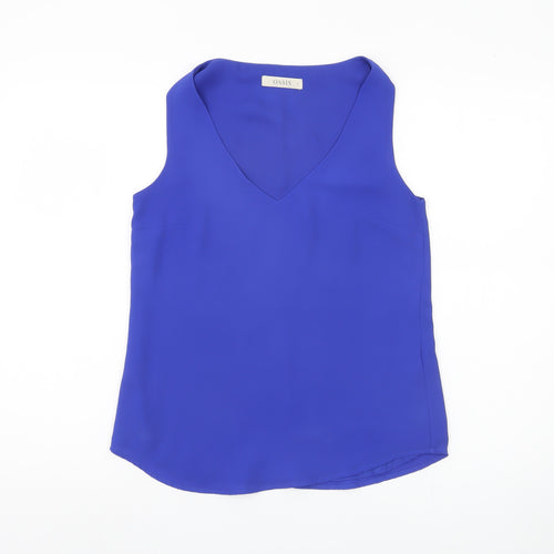 Oasis Women's Blue V-Neck Tank Top Size 8