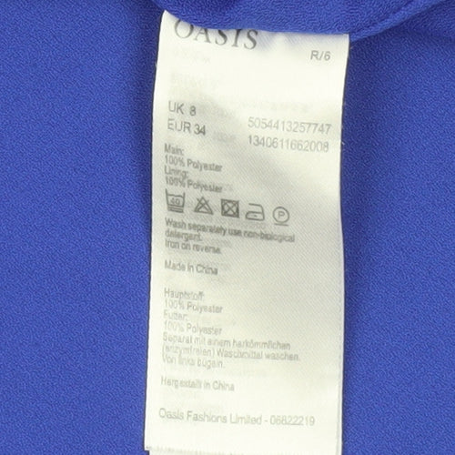 Oasis Women's Blue V-Neck Tank Top Size 8