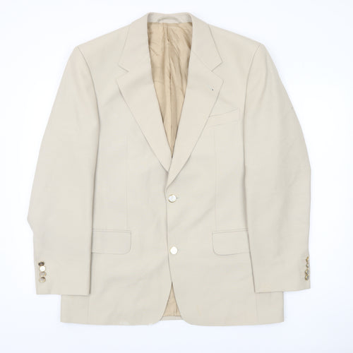 Tropicano Men's Beige Blazer, Two-Button, Summer UK 40R