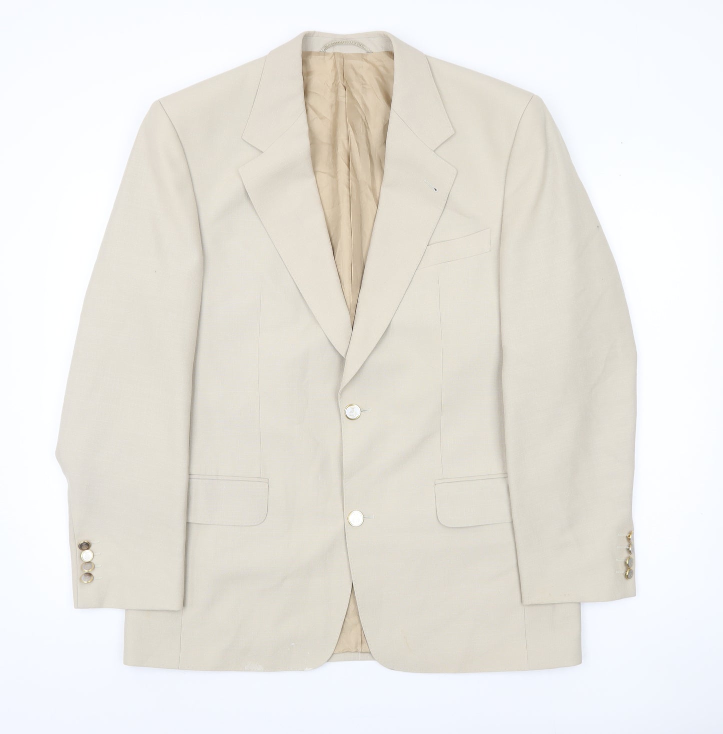 Tropicano Men's Beige Blazer, Two-Button, Summer UK 40R
