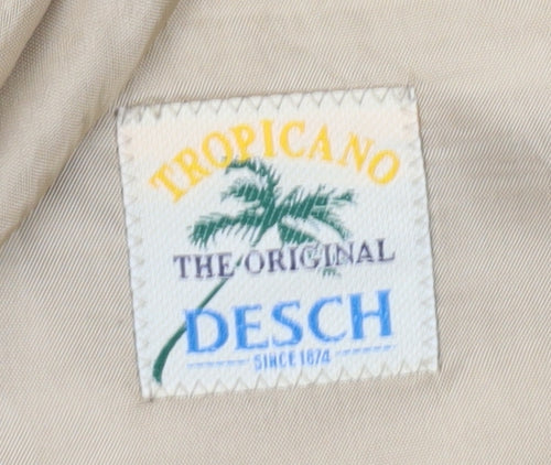 Tropicano Men's Beige Blazer, Two-Button, Summer UK 40R