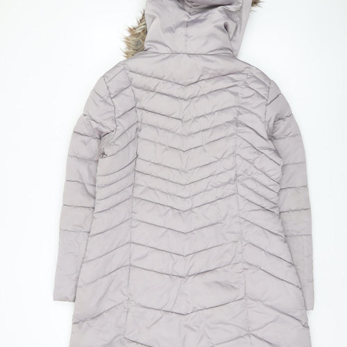 Rino & Pelle Women's Grey Long Puffer Coat - Size 8