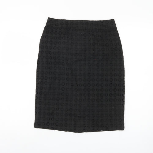 Jigsaw Women's Black Pencil Skirt - Size 8, Cotton