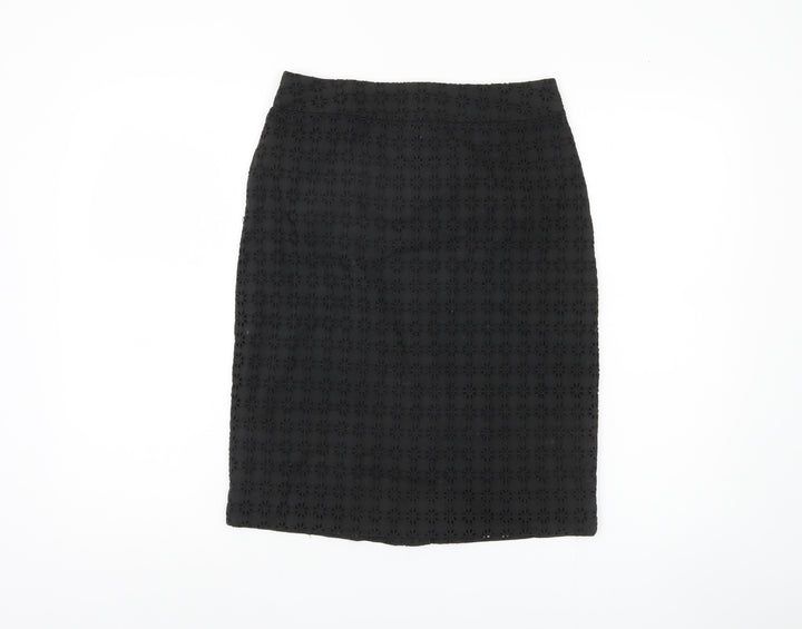 Jigsaw Women's Black Pencil Skirt - Size 8, Cotton