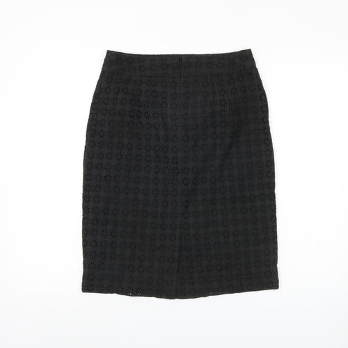 Jigsaw Women's Black Pencil Skirt - Size 8, Cotton