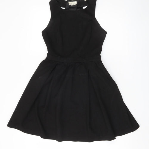 Jack Wills Womens Black Fit & Flare Dress Size 2