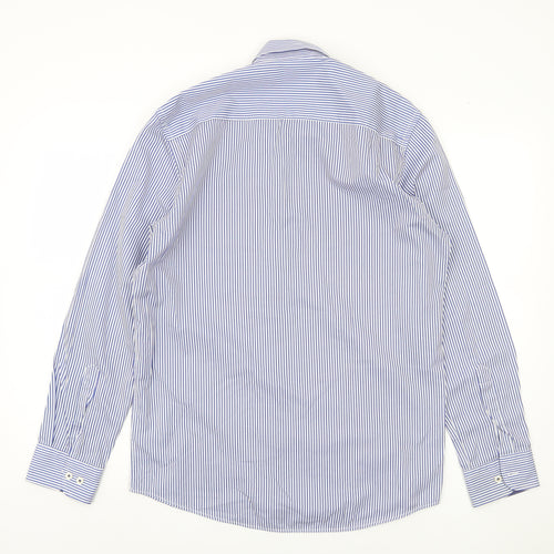 Kingston Menswear Blue Medium Striped Button-Up Shirt
