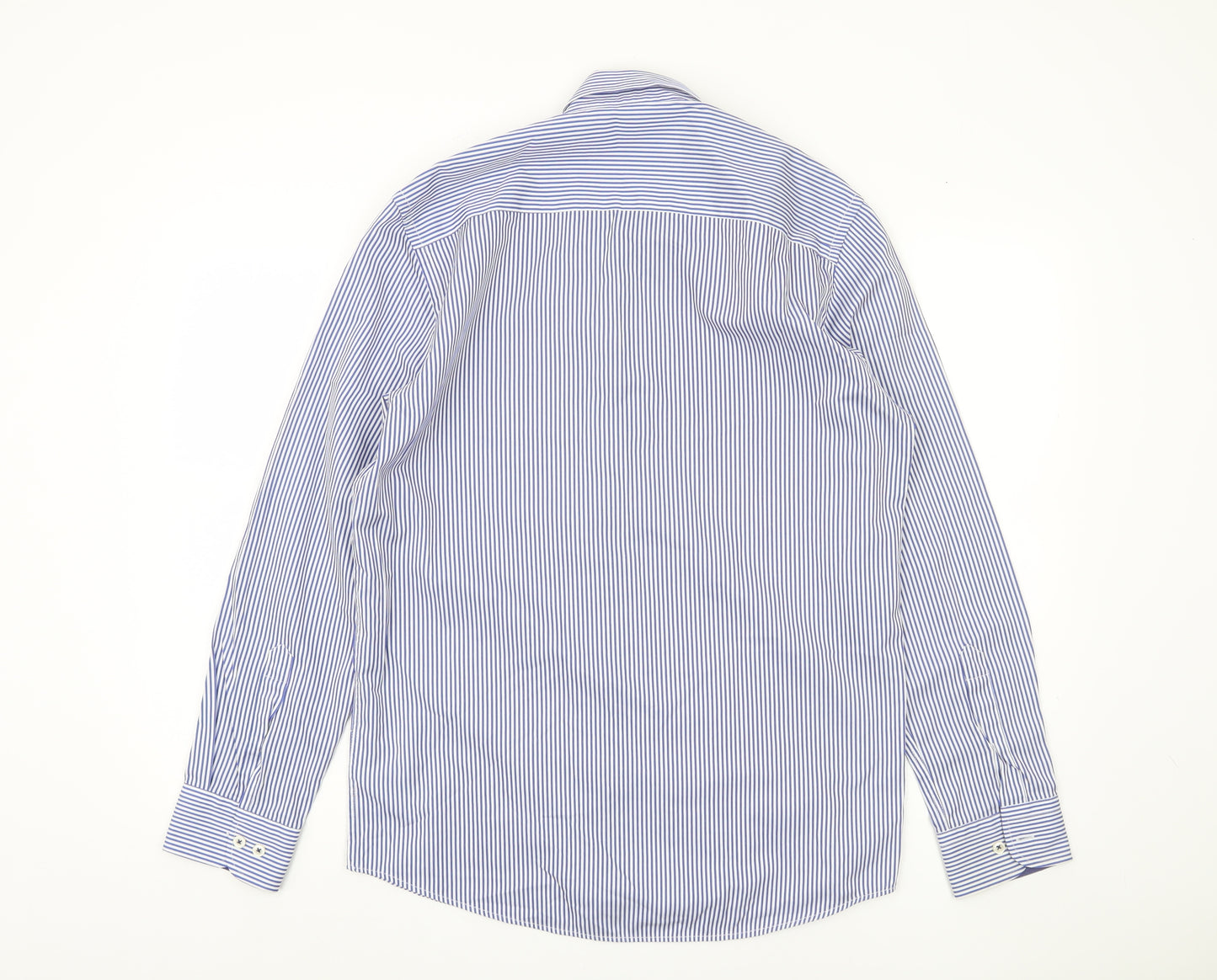 Kingston Menswear Blue Medium Striped Button-Up Shirt