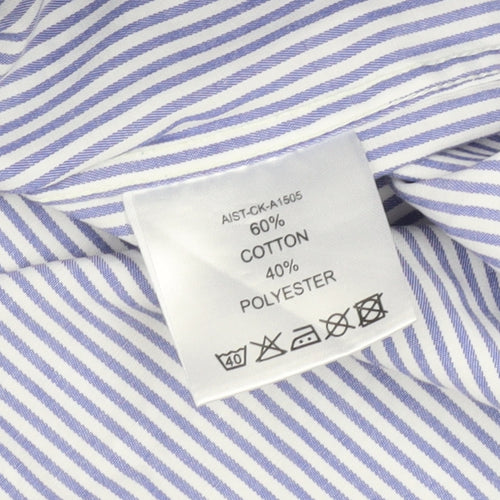 Kingston Menswear Blue Medium Striped Button-Up Shirt