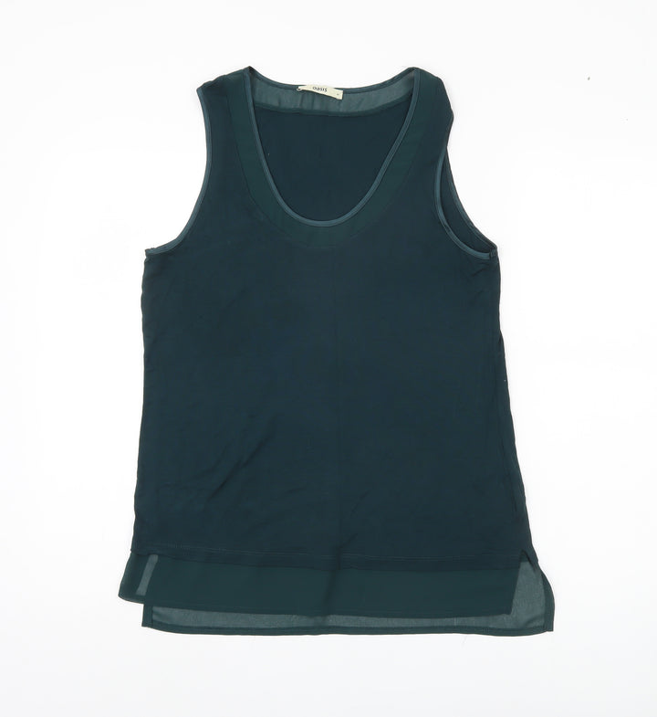 Oasis Women's Blue Sleeveless Scoop Neck Tank Top M