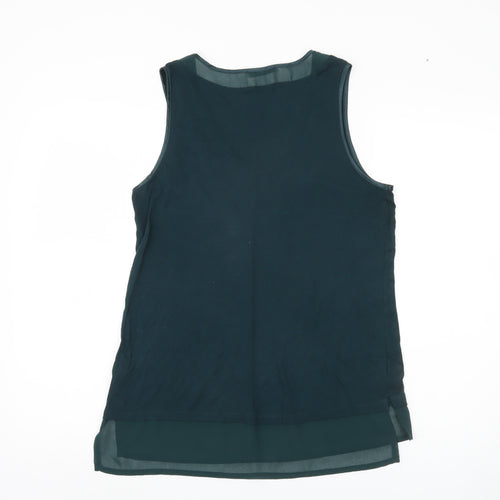 Oasis Women's Blue Sleeveless Scoop Neck Tank Top M