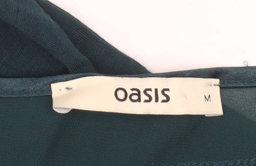 Oasis Women's Blue Sleeveless Scoop Neck Tank Top M