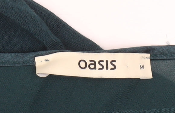 Oasis Women's Blue Sleeveless Scoop Neck Tank Top M