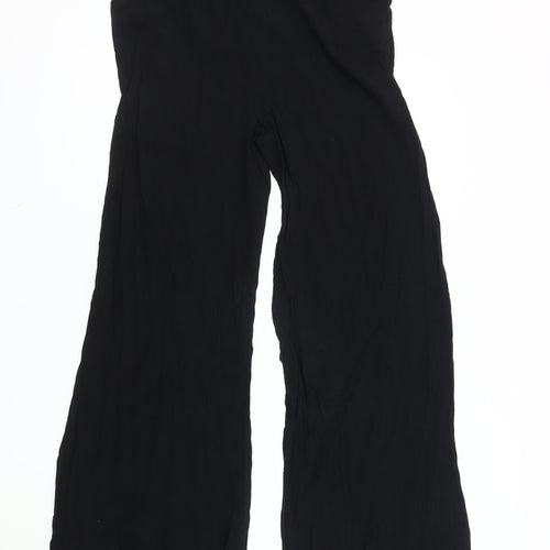 Marks and Spencer Women's Black Wide-Leg Trousers Size 10