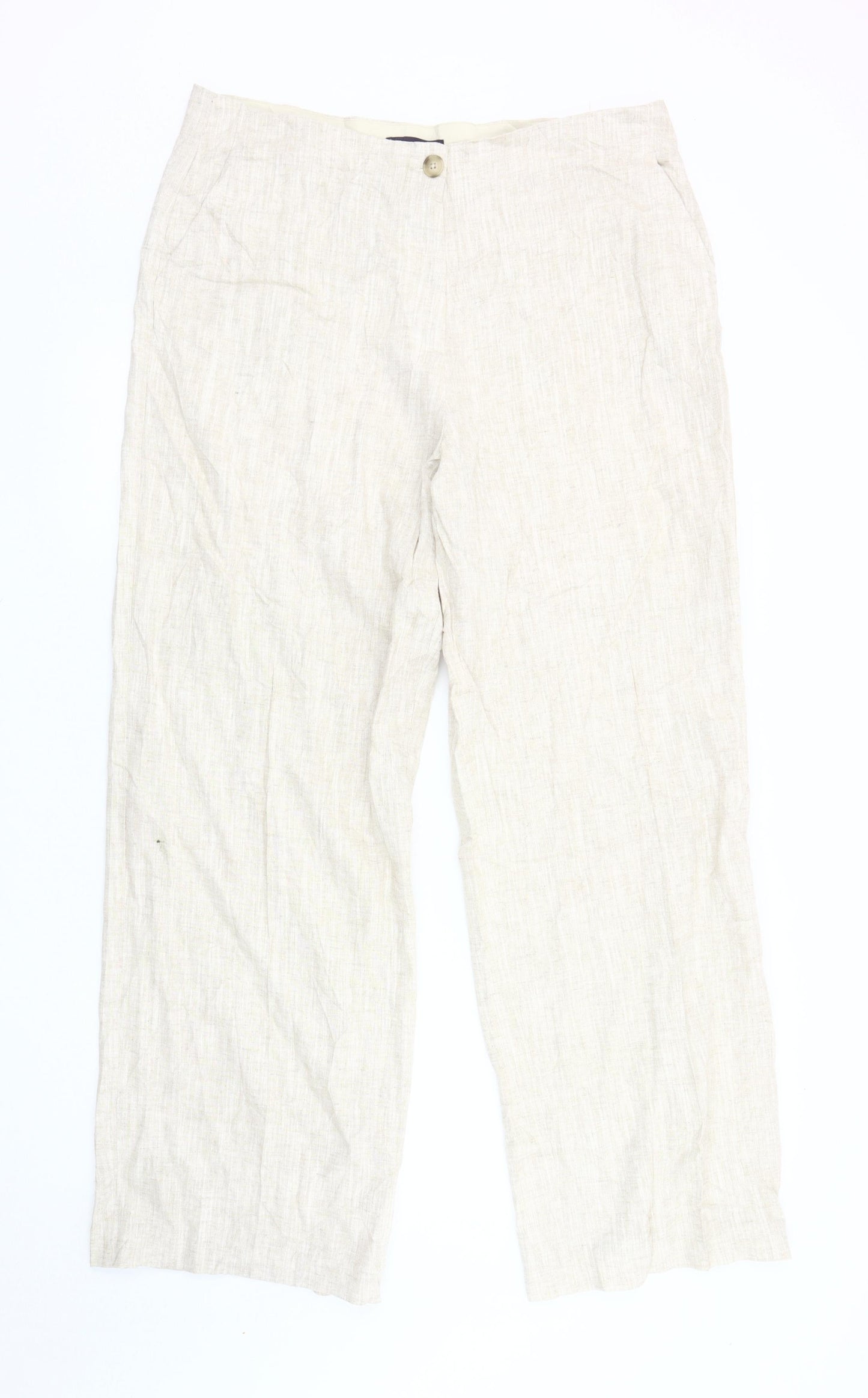 Marks and Spencer Women's Beige Trousers, Size 18