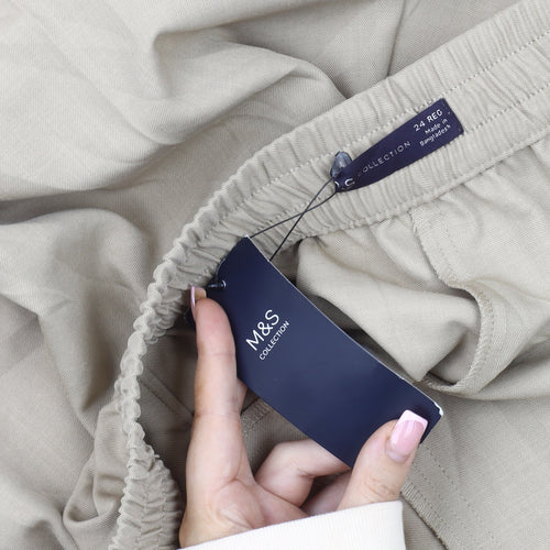 Marks and Spencer Women's Beige Trousers Size 24