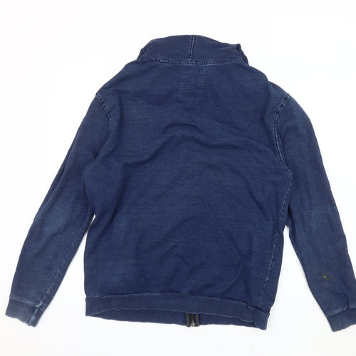 Soul Star Blue Hoodie Jacket Unisex L Zip Casual