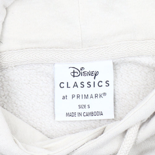 Primark Women's Beige Pullover Hoodie, S, Cartoon Design