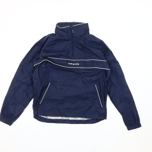Umbro Boys Blue 1/4 Zip Nylon Hoodie 12 Years