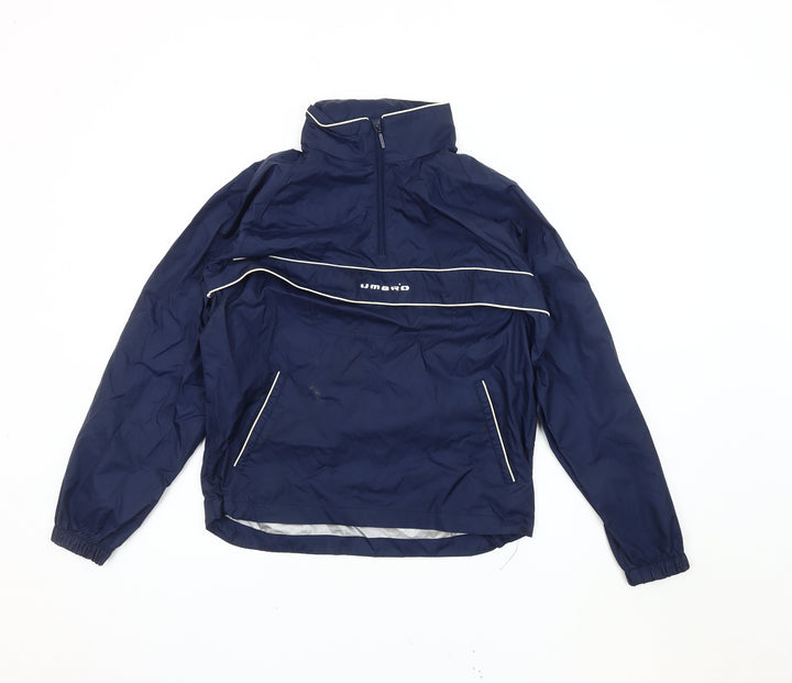 Umbro Boys Blue 1/4 Zip Nylon Hoodie 12 Years