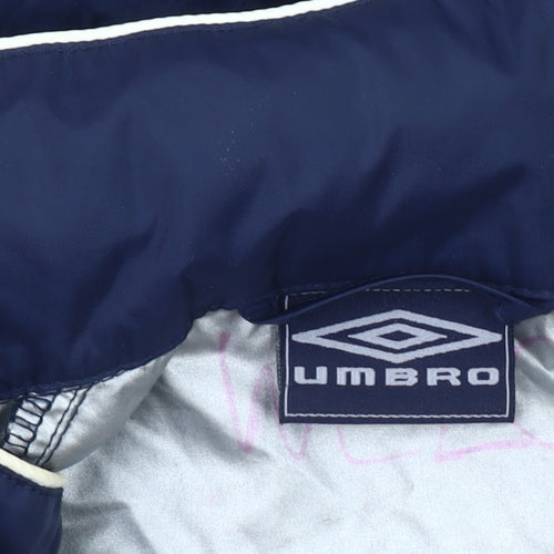 Umbro Boys Blue 1/4 Zip Nylon Hoodie 12 Years