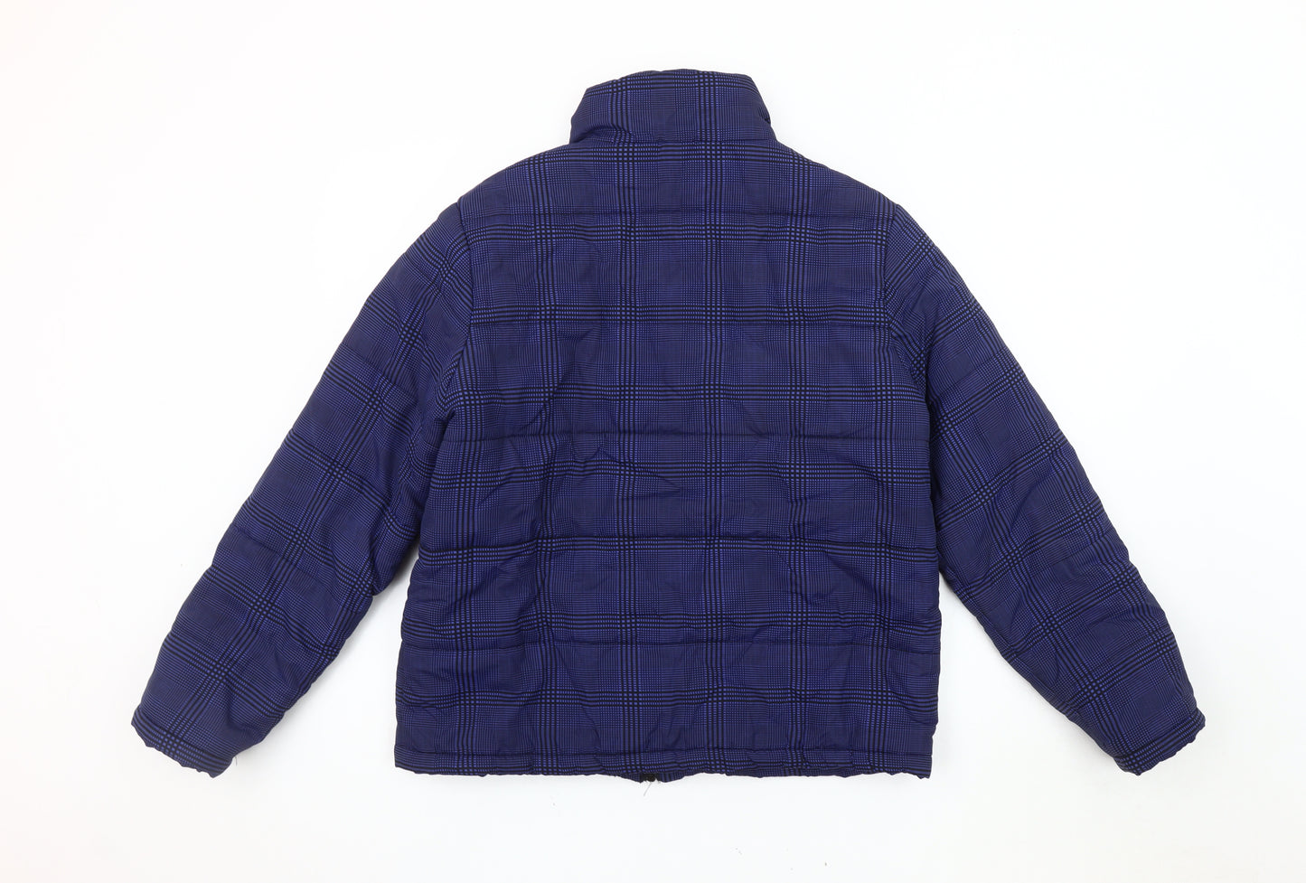 Kling Women's Blue Check Puffer Jacket M