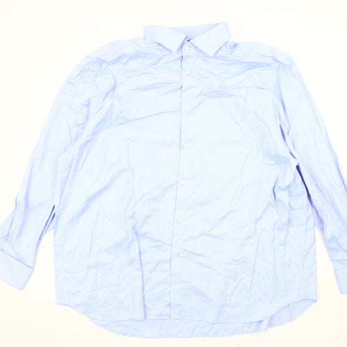 Marks and Spencer Blue Regular Fit Long Sleeve Shirt