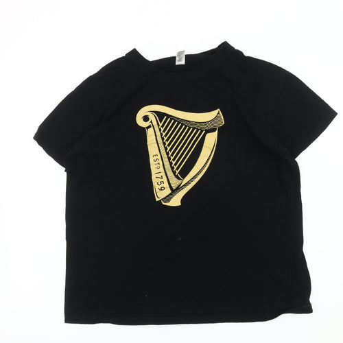 Sol's Men's Black Beer Graphic T-Shirt, Size L