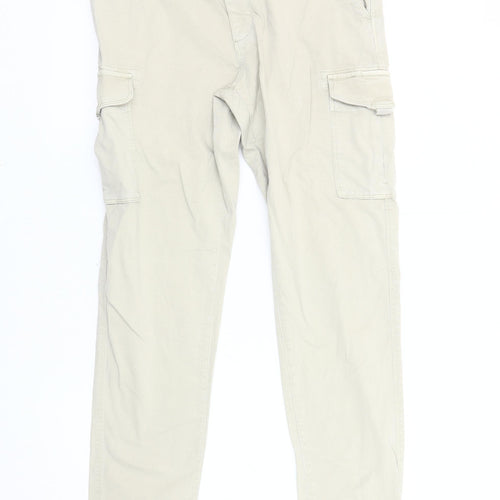 Marks & Spencer Men's Beige Cargo Trousers Size 30