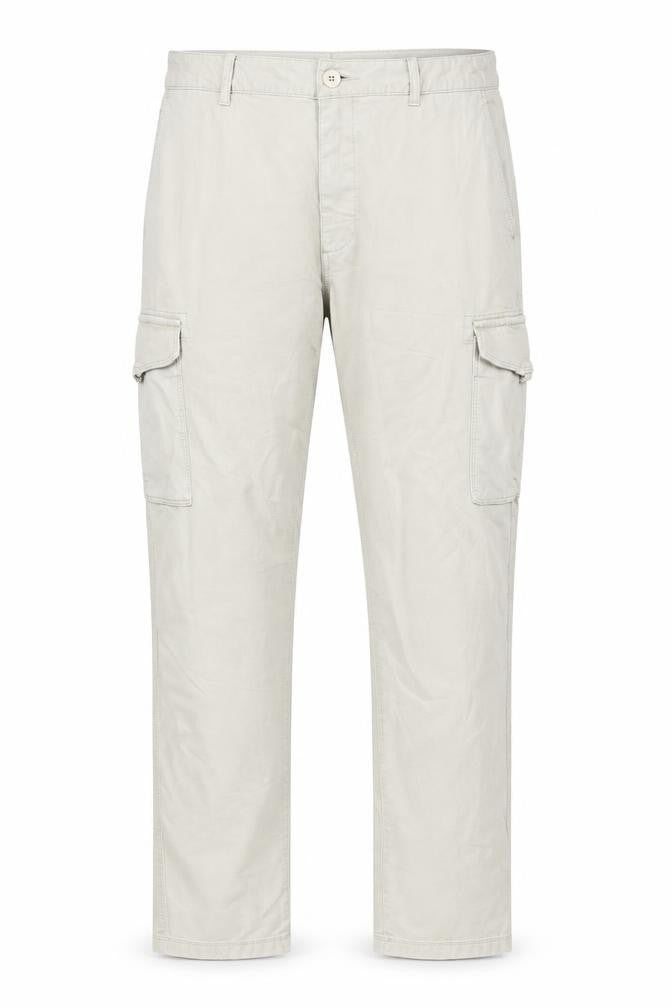 Front view of Marks & Spencer Men's Beige Cargo Trousers, size 30