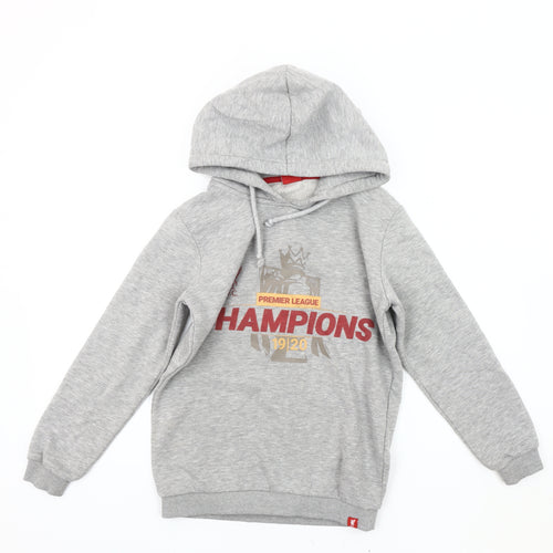 LFC Boys Grey Premier League Champions Hoodie, 9-10Y, Pullover