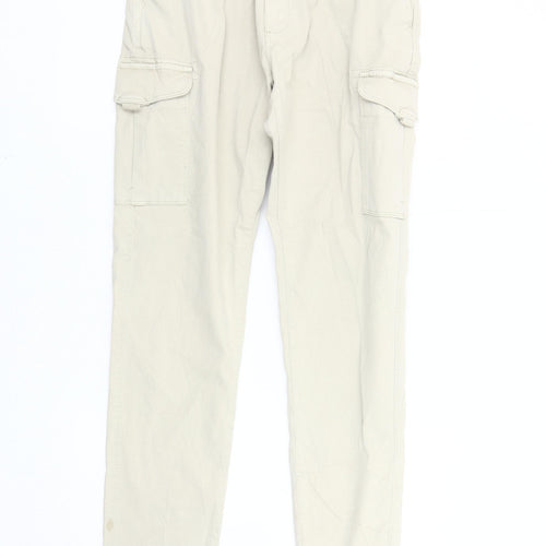 Marks and Spencer Women Beige Cargo Trousers Size 12