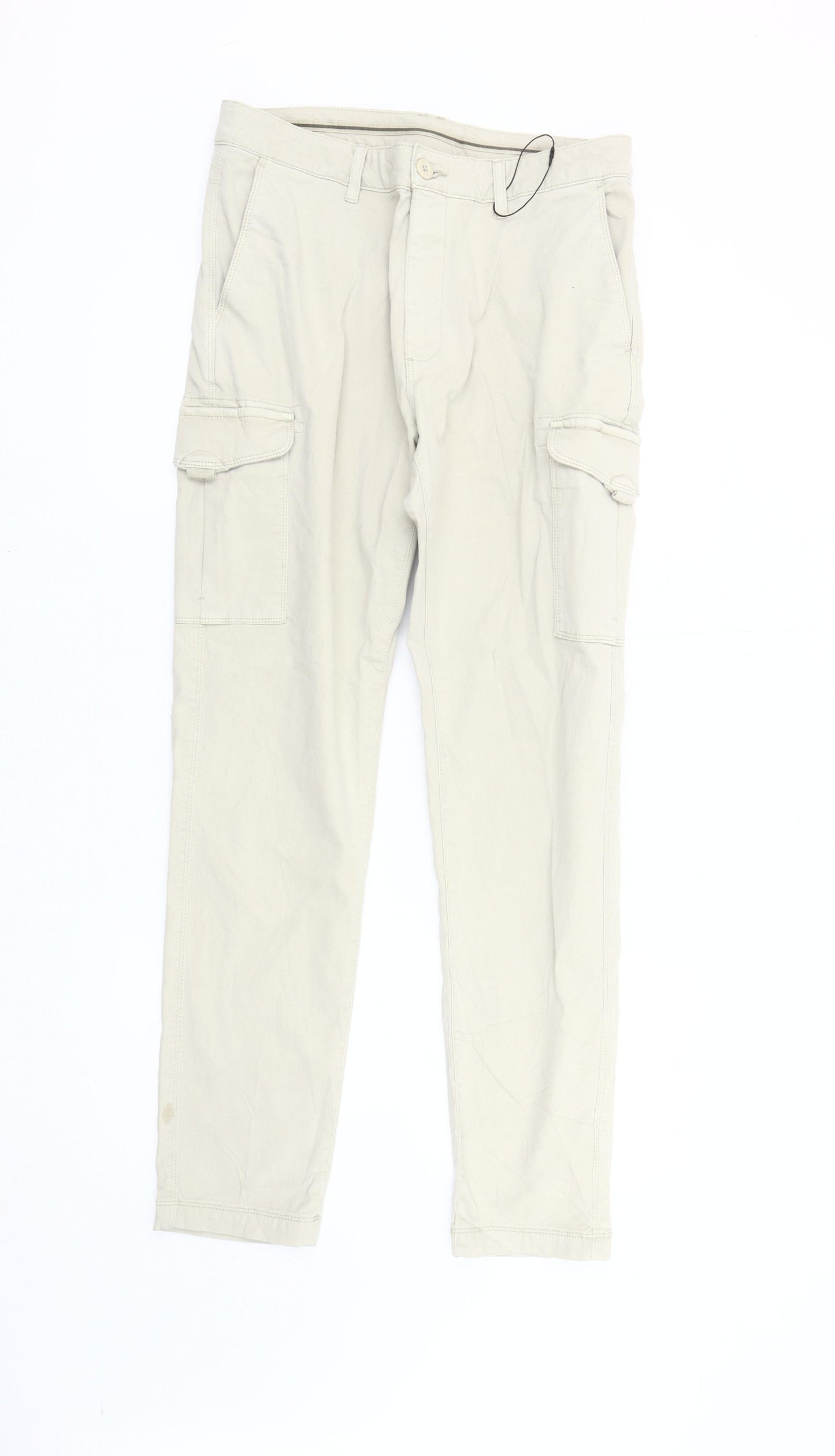 Marks and Spencer Women Beige Cargo Trousers Size 12