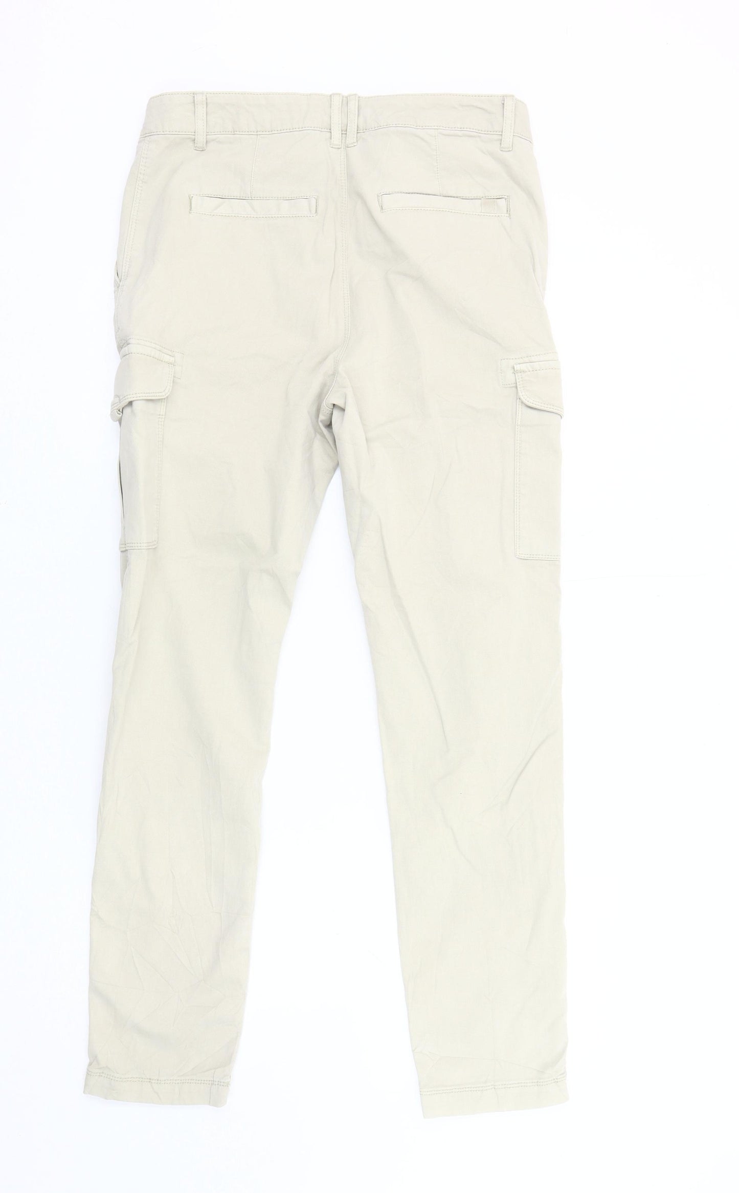 Marks and Spencer Women Beige Cargo Trousers Size 12