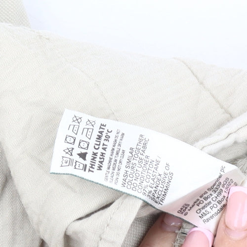 Marks and Spencer Women Beige Cargo Trousers Size 12