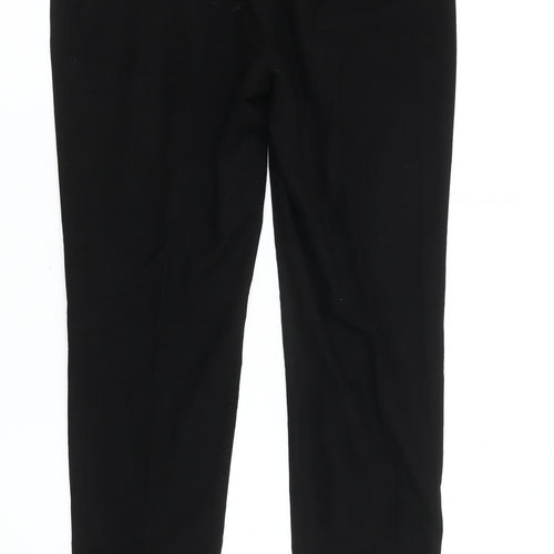 Luisa Cerano Women's Black Trousers - Size 14, Cotton Blend