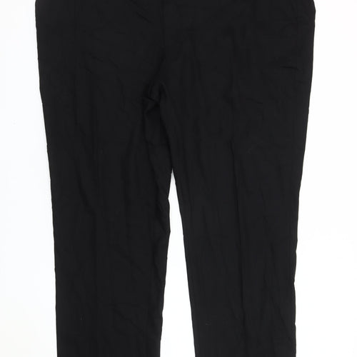 Marks and Spencer Men's Black Trousers XL Regular Fit