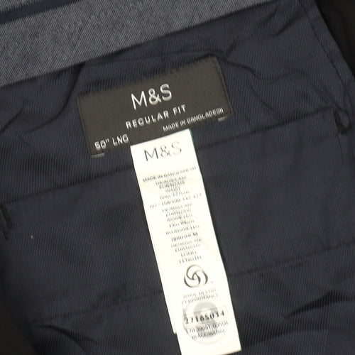 Marks and Spencer Men's Black Trousers XL Regular Fit