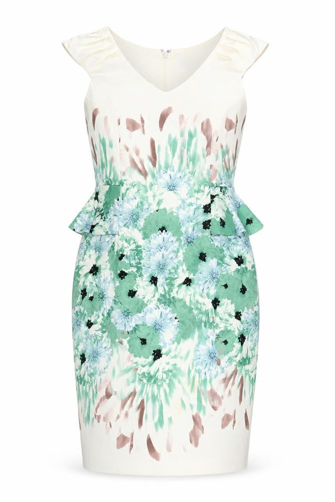 Kaliko Women's Multicoloured Peplum Floral Dress Size 12