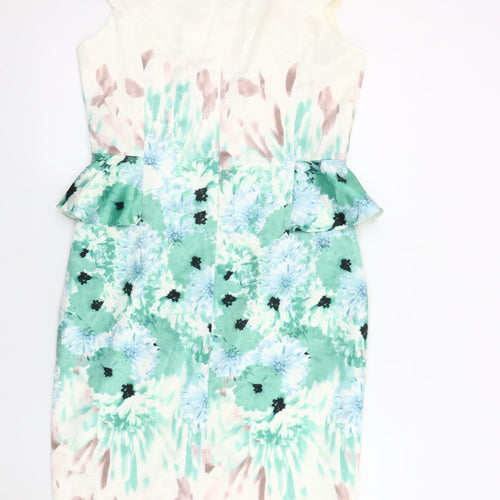 Kaliko Women's Multicoloured Peplum Floral Dress Size 12
