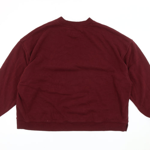 American Eagle Men’s Red Pullover Sweatshirt S