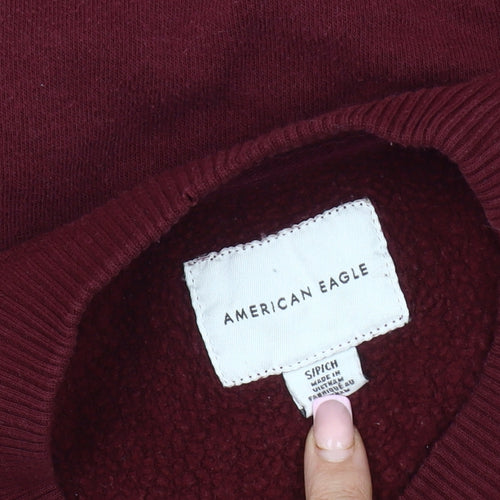 American Eagle Men’s Red Pullover Sweatshirt S