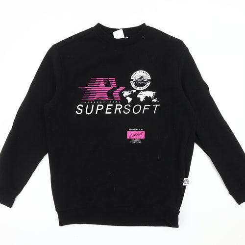 Aprex Men's Black Graphic Sweatshirt M