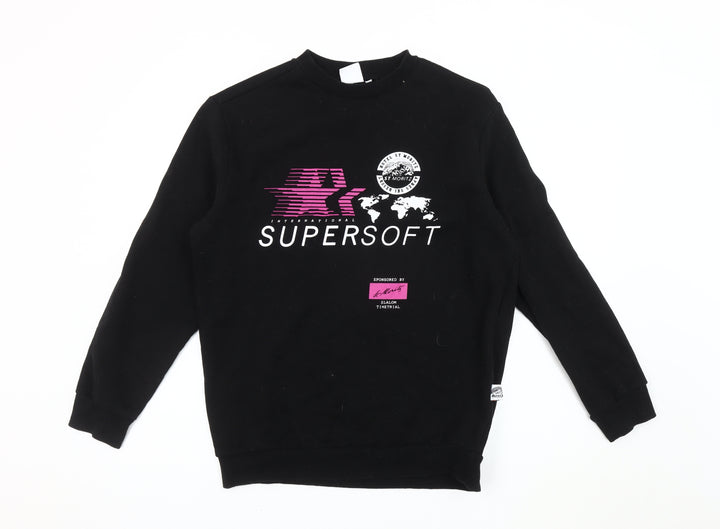 Aprex Men's Black Graphic Sweatshirt M